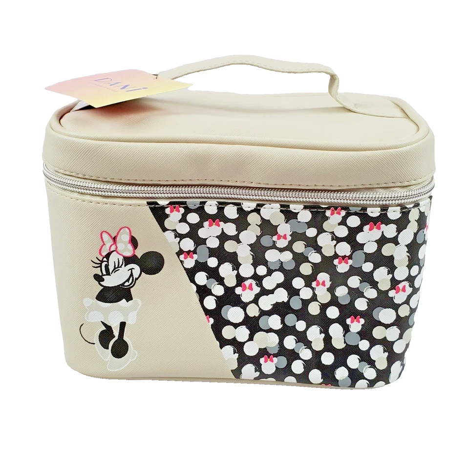 Disney Danielle Nicole Minnie Mouse Cosmético Maquillaje Tren Estuche Bolsa de Viaje Nuevo Foto 1 de 4