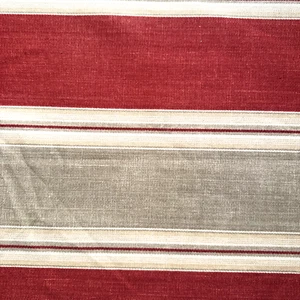 Country Club Ticking Stripes Waverly Red Tan Stripe Cotton Decor Fabric 1.4 Y #9 - Picture 1 of 6