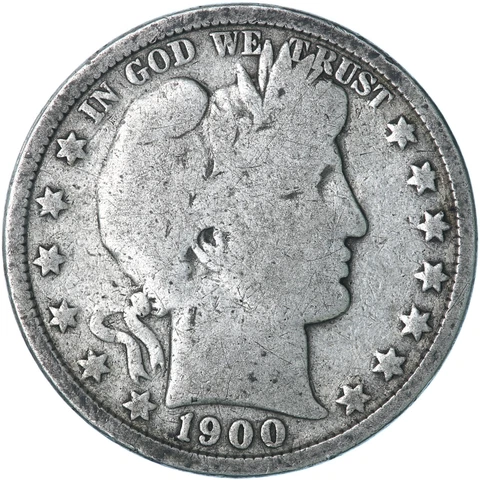 1900 O Barber Half Dollar 90% Silver Good GD See Pics R127 Cover