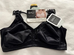 Nuevo Sujetador Bali Doble Soporte Sin Alambres Negro Talla 36D - Imagen 1 de 3