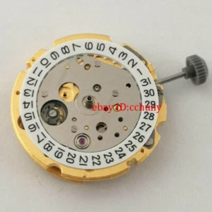 21 joyas enchapadas en oro Miyota 8215 fecha movimiento automático mecánico - Imagen 1 de 4