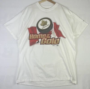 Vintage 2002 Puma Canada Olympics Hockey Home of the Gold FOTL T shirt Sz XL - Picture 1 of 11