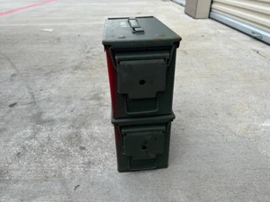 2X US Military M2A2 M2A1 Ammo Can 5.56mm 50 Caliber Metal Used OD Green - Picture 1 of 9