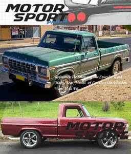 For Ford F-100 1980-1983 Window Visor Sun Guard Outside Mount Dark Grey 2pcs - Picture 1 of 6