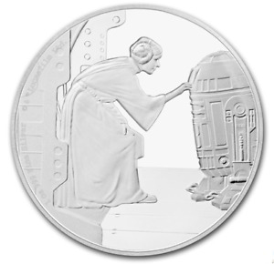 2016 Niue, $2 Star Wars, Princess Leia Organa, Silver Coin
