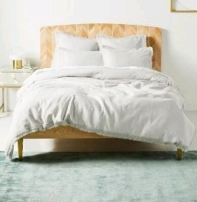 Funda nórdica Anthropologie Felicity Matelasse gris CA King 2 fundas nueva con etiquetas  Foto 1 de 4