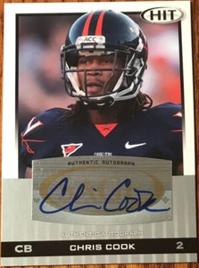 2010 SAGE HIT Autographs Silver Chris Cook #A41 Virginia Cavaliers - Picture 1 of 2