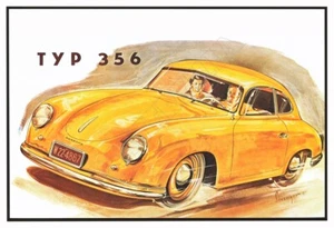 Porsche Typ 356 1951 Vintage-Style Poster - Picture 1 of 5