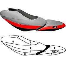 Custom Yamaha 2002-2008 FX HO FX140 Seat Cover Blacktip  YOU PICK COLORS - Image 1 of 3