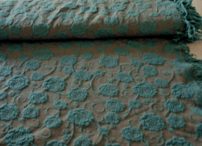 Strickstoff oliv Blumen hervorgehoben Meterware atelier.kreativ - Bild 1 von 3