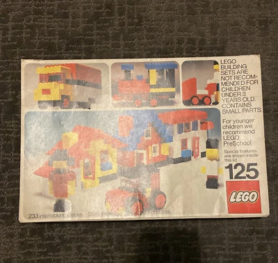 Vintage 1974 Lego Original City Set Building Block Kit #125 Partially Complete - Image 1 of 4
