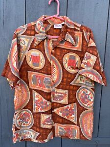 Vtg. BAREFOOT IN PARADISE Men’s (L) Hawaiian Shirt 100% Cotton