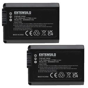 2x Battery for Sony Alpha SLT-A55 SLT-A55V SLT-A55VL SLT-A37 SLT-A55VY 1050mAh - Picture 1 of 3