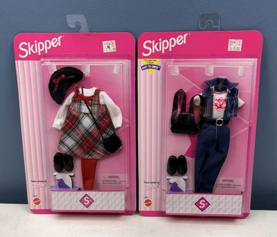 2 trajes de moda vintage 1996 Skipper Doll #15889 #15890 sin usar, en caja Foto 1 de 4
