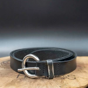 Levis Womens Belt Vintage Leather Belt Jeans Leather Belt Black Size 32 - Picture 1 of 6
