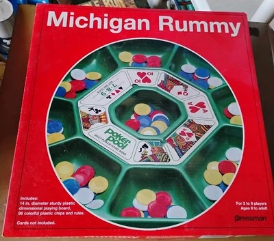 Michigan Rummy ~ 1980 Pressman #5551 - Juego de colección - Completo Foto 1 de 2