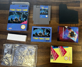 Milon's Secret Castle Nintendo NES Complete in Box CIB game manual poster NM+