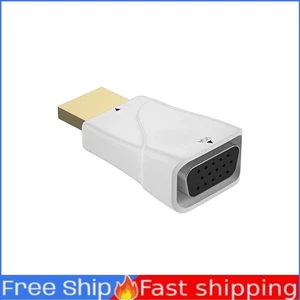 HD 1080P HDMI-Compatible to VGA Adapter VGA Output Laptop Converter (White) - Afbeelding 1 van 10