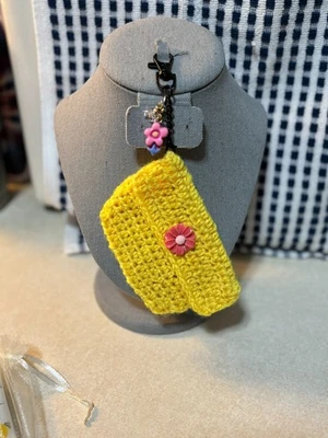 Key Chain Crochet mini purse bag with lip balm and lotion - Image 1 of 3
