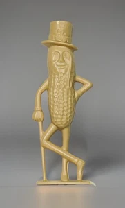 Fischietto vintage Mr. Peanut crema/abbronzatura alto 2-1/2" piccolo ragazzo funzionante - Foto 1 di 4