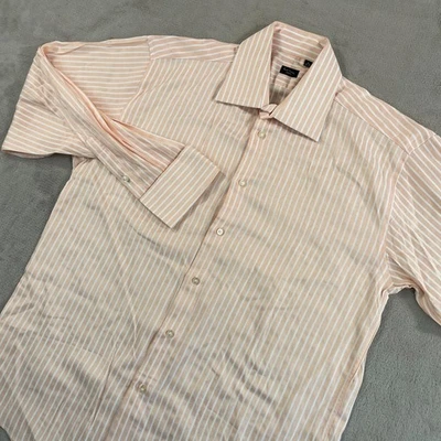 Camisa de vestir Paul Smith London para hombre 18 34-35 melocotón puño francés diseñador CEO NUEVA SIN ETIQUETAS Foto 1 de 4
