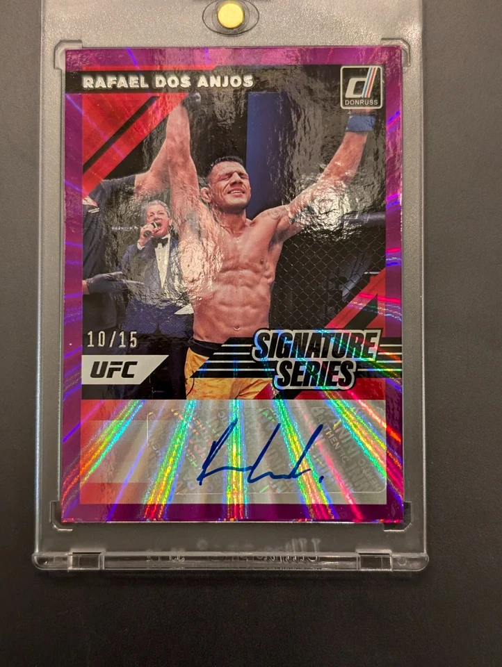 2022 Donruss UFC Signature Series Holo Purple Laser #SS-RDA Rafael Dos Anjos /15 - Image 1 of 3
