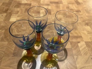 4x Kosta Boda Liqueurgläser-Palm Tree-handsigniert+Aufkleber,Ken Done Coll 24201 - Bild 1 von 7
