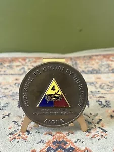 RARE VINTAGE UNITED STATE 4TH ARMORED DIVISION ASSO. MILITARY PRESENTATION MEDAL - Picture 1 of 2
