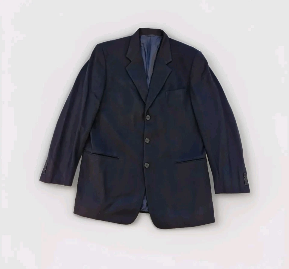 CERRUTI 1881 Cashmere Wool Mens Black Regular Fit Blazer Jacket. UK 42, EU 52. - Image 1 of 4