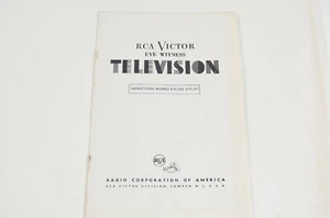 Original RCA Victor Eye Witness Television 8-TC-270, 8-TC-271 Instructions - Picture 1 of 8
