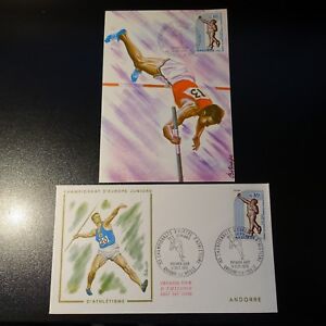 Andorra French N°205 Running Card Maximum + COVER Premier Day FDC 1970