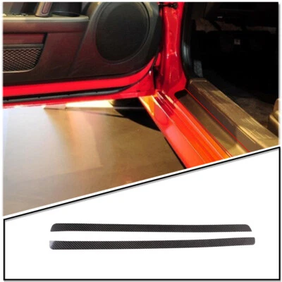 Carbon Fiber Car Door Sill Scuff Bar Trim Kit For Mazda MX-5 Miata NC 2009-2014 - Image 1 of 4