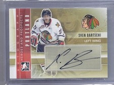 2011-12 IN THE GAME HEROES PROSPECTS SVEN BAERTSCHI AUTOGRAPH A-SB CALGARY FLAME