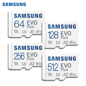 Samsung EVO Plus 64G 128G 256G microSDXC U1 TF Memory Card Up to 130MBs +Adapter