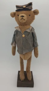Handmade Vintage Confedirate 21" Slim Teddy Bear Figure - Picture 1 of 5