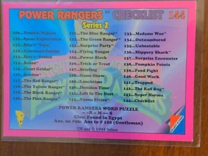 Mighty Morphin Power Rangers FOIL Series 2 Trading Cards Singles #73 - #144 NMT- - Picture 1 of 177