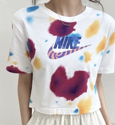 Camiseta corta Nike Color Splash para mujer aspecto teñido con corbata etiqueta de $40 (XL) Foto 1 de 4