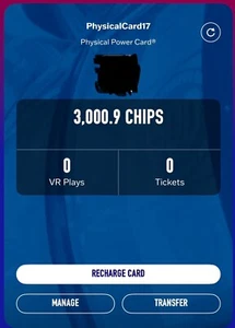 Dave and Buster's Power Card With 3000 Chips (READ DESCRIPTION) - Picture 1 of 2