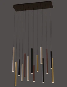 Lustre À LED Design Moderne Multicolore 14 Lumières MN-315 - Picture 1 of 1