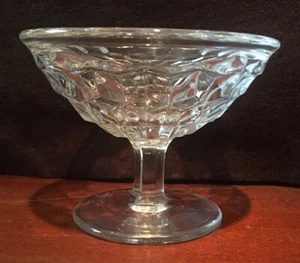 FOSTORIA AMERICAN CLEAR LOW SHERBET Dish 4 1/4 x 3 1/4" - Picture 1 of 5