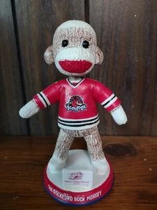 Babs Rockford Sock Monkey Rockford IceHogs Chicago Blackhawks SGA Bobblehead  - Picture 1 of 8