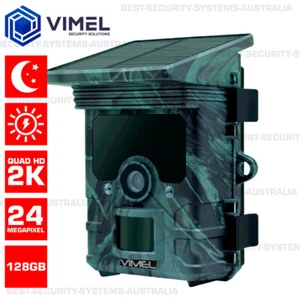 Trail Camera Wildlife Game Bush 128GB Solar Panel Infrared Night Vision Outdoor - Picture 1 of 12