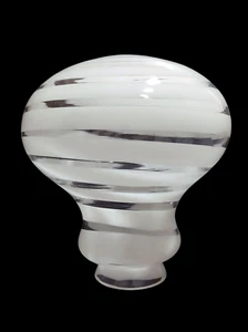 Boccia di vetro per Lampadario Lume Lampada Paralume Glass Bowl Ø Foro 6,2 cm - Foto 1 di 13