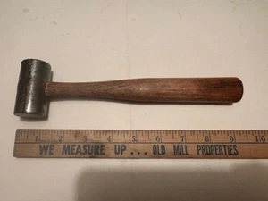 MADE USA VINTAGE CHICKASAW WOOD HANDLE 10OZ / 13.8 TW STAINLESS STEEL MALLET - Picture 1 of 8