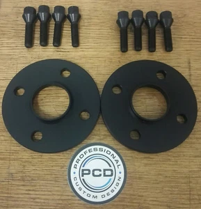 MINI Cooper S 2006-14 Spurverbreiterung 11mm breit 56.1CB verlängerte Radschrauben SCHWARZ - Bild 1 von 4