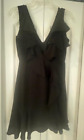 BCBG Maxazria Women Black Ruffle Sleeveless Dress - Size 02-Fast