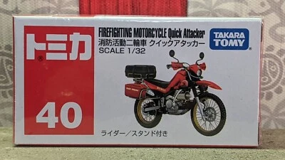 TOMICA #40 FIREFIGHTING MOTORCYCLE QUICK ATTACKER 1/32 SCALE USA STOCK!!! - Image 1 of 3