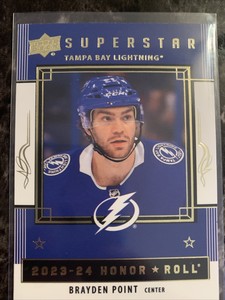 Brayden Point   2023-24 upper Deck Series 1 Superstar Honor Roll HR-21