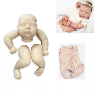 21in Unpainted Reborn Doll Kit with Cloth Body Sleeping Baby DIY Doll Parts - Picture 1 of 2
