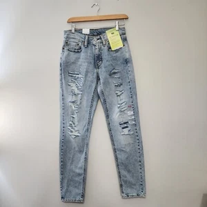 Levis 531 Jean Men 29x32 Blue Athletic Slim Stretch Denim Light Wash Distressed  - Picture 1 of 13